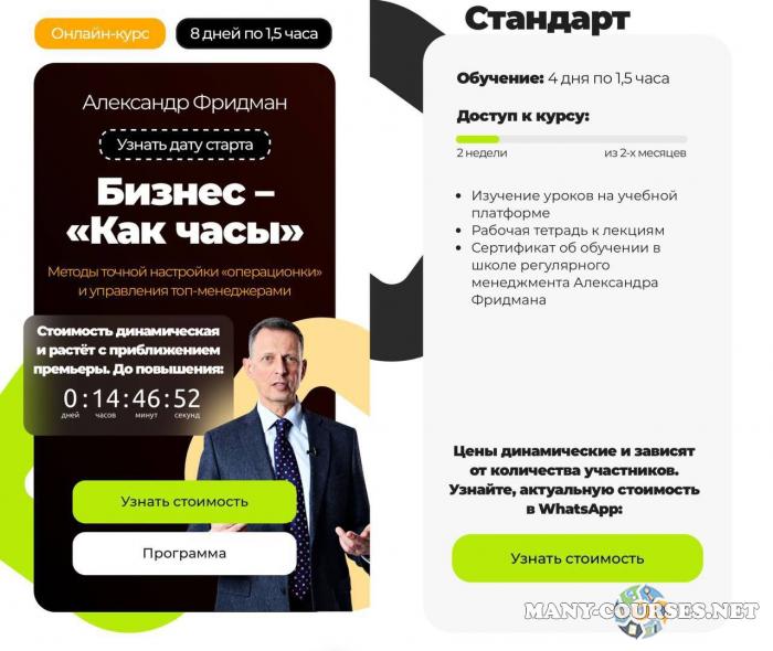 Александр Фридман - Бизнес как часы. Тариф Стандарт
