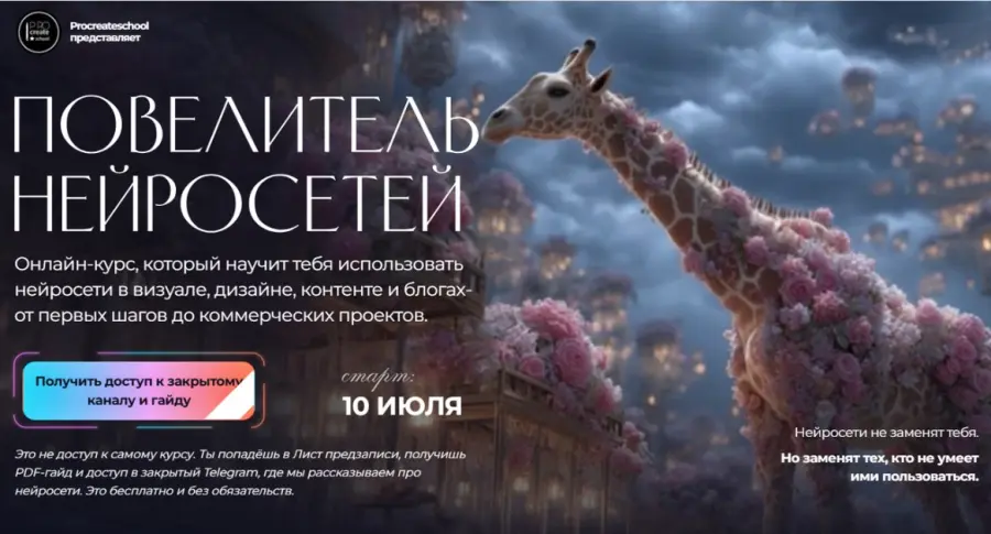 Procreateschool / Светлана Скляр - Повелитель нейросетей. Тариф Нейродизайнер Profy