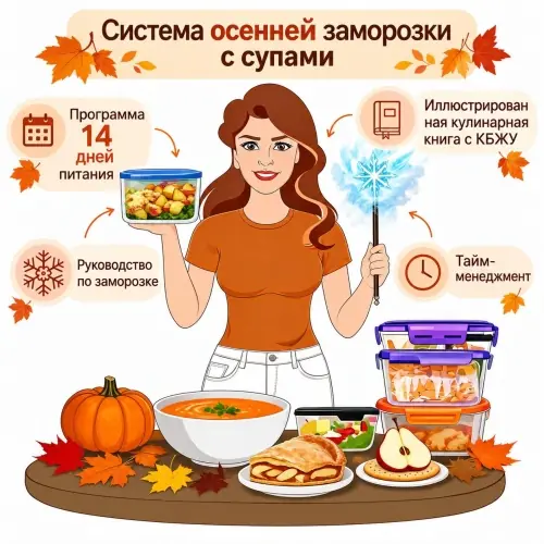 fit-menu / Евгения Уварова - Система осенней заморозки с супами на 1400 ккал