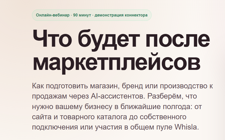 Whisla / Иван Колыхалов - Что будет после маркетплейсов. Только запись