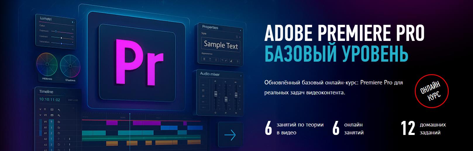 Profileschool / Дмитрий Ларионов - Adobe Premiere Pro базовый уровень 2025-2026