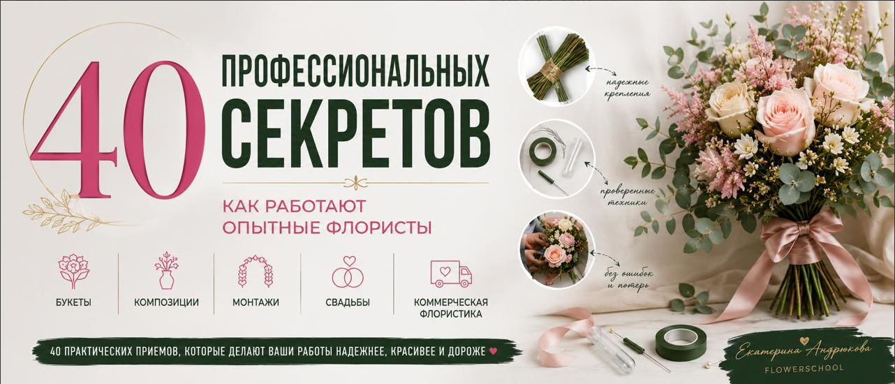 Flower School / Екатерина Андрюкова - 40 профессиональных секретов