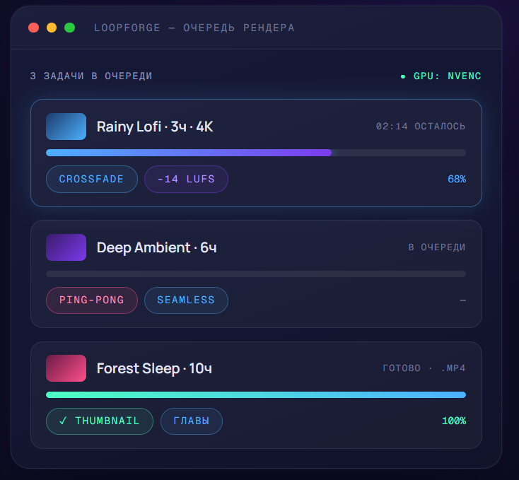 Rafinadova / Ирина Афонина - Loopforge. 3 часа 4к-видео за 10 минут, а не ночь
