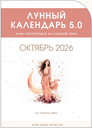 mama.astro - Лунный календарь 5.0. Ваша инструкция на каждый день (Октябрь 2026)
