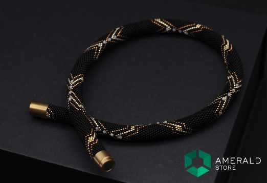 Amerald / Александра Митюкова - Схема для жгута из бисера Золотая нить