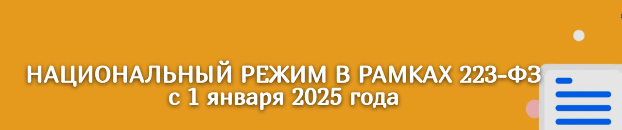 Цифровая академия Атмосфера - Национальный режим в рамках 223-ФЗ с 1 января 2025 года