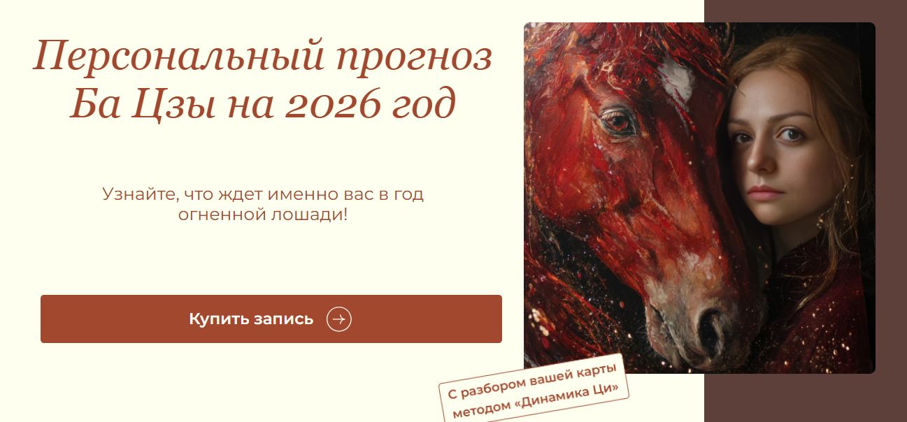Мария Гнатовская - Персональный прогноз Ба Цзы на 2026 год, используя метод "Динамика Ци"
