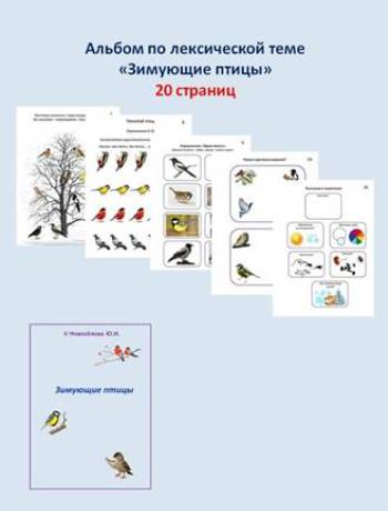 Шкатулка логопеда / Юлия Новоселова - Альбомы по лексическим темам. Зимующие птицы
