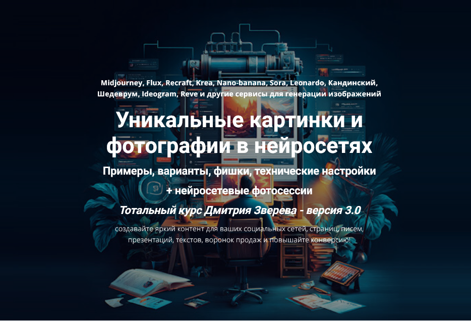 Дмитрий Зверев - Уникальные картинки и фотографии в нейросетях 3.0. Тариф Стандарт